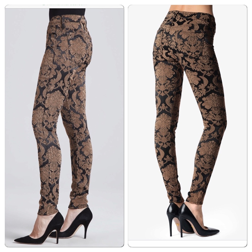 NWT7 for all mankind,THE SKINNY FEATHERED JACQUARD - Picture 3 of 8